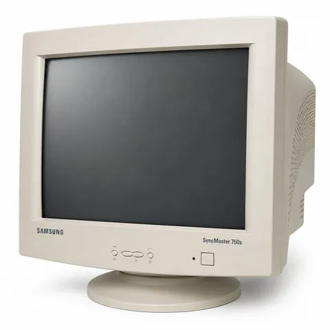 The family’s first computer, an Intel Pentium with a CRT monitor